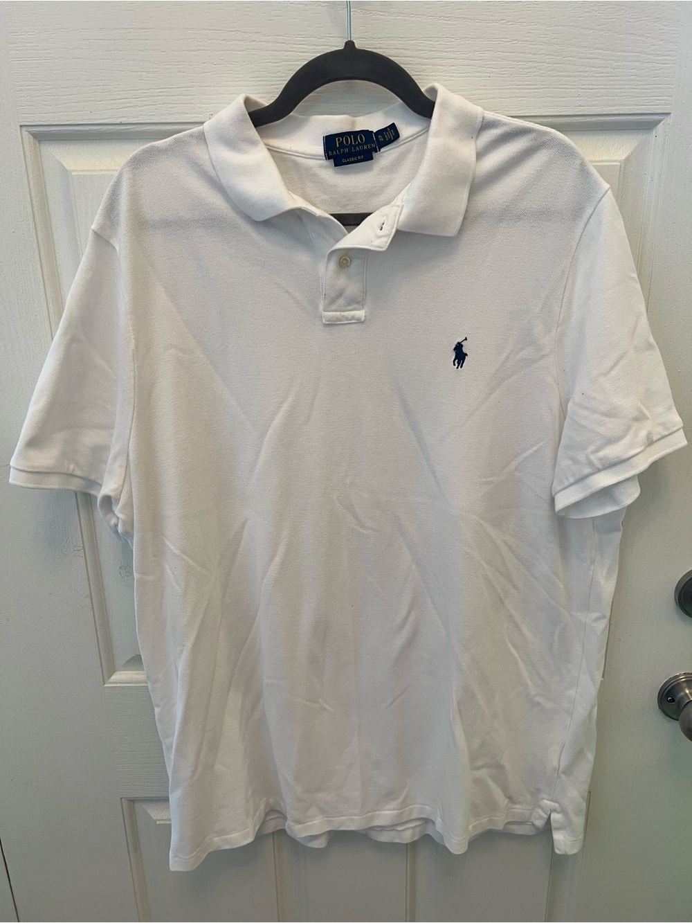 Polo by Ralph Lauren White Polo with Navy Pony